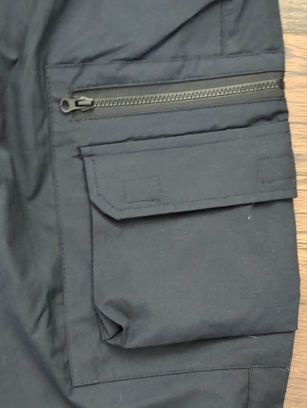 PacSun Black Men's Cargo Pants Joggers with Zip & Flap Pockets, Size Large, NEW - Picture 4 of 10